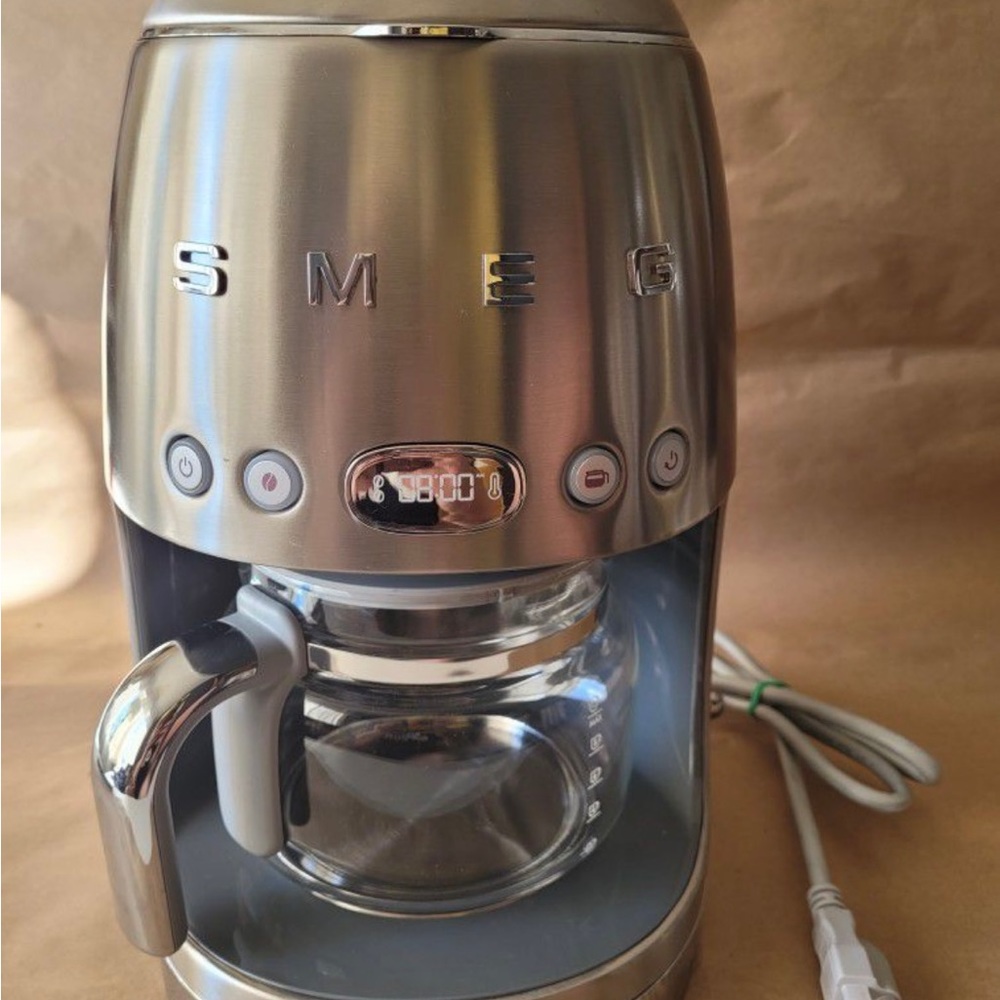 Retro 1950s SMEG 10 programmable cup coffee maker (stainless steel)
